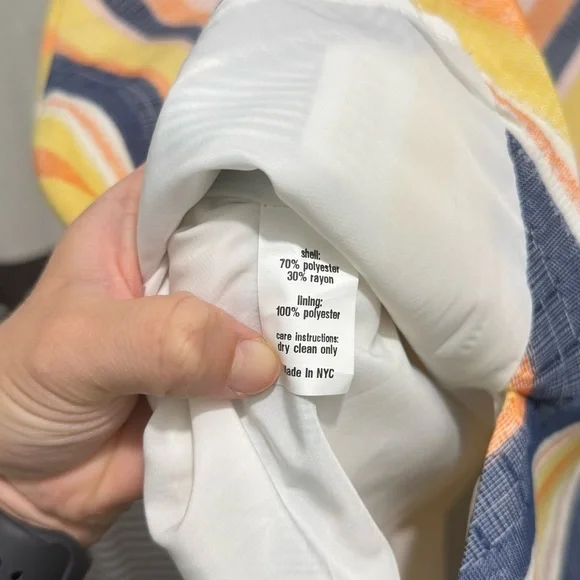 Hutch Anthropologie Striped Geometric Mini Dress Women’s size 6 - Picture 4 of 5